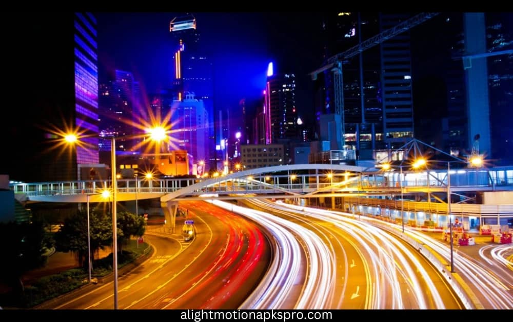 Alight Motion Mod APK home screen with editing tools and timeline preview (2025)