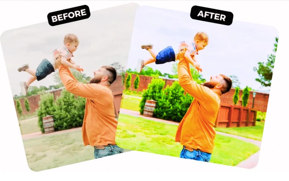 before and after photo editing with alight motion app