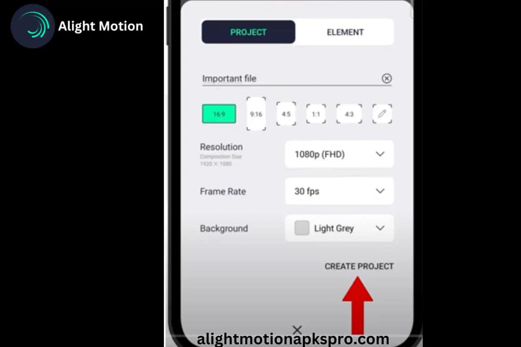 Screenshot of set resolutions and framerate