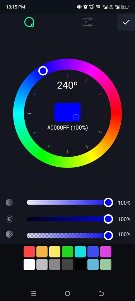 Advanced color adjustment tools in Alight Motion Mod APK for video color grading (2025)