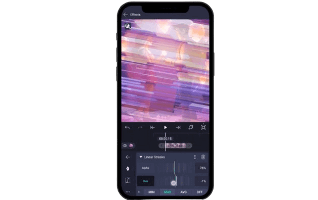 Apply professional blur effects in Alight Motion Mod APK for cinematic transitions (2025)